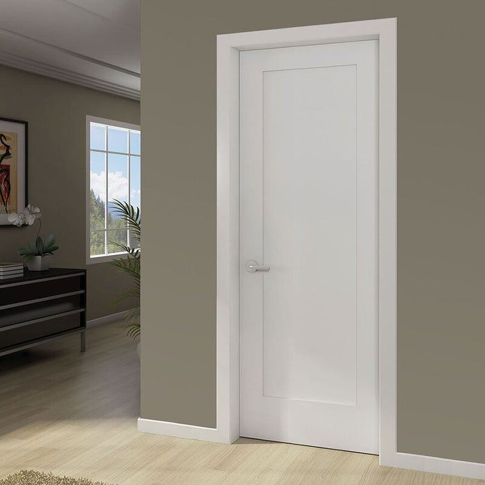 Interior 20-Min Fire Rated Shaker Flat 1-Panel Primed Door