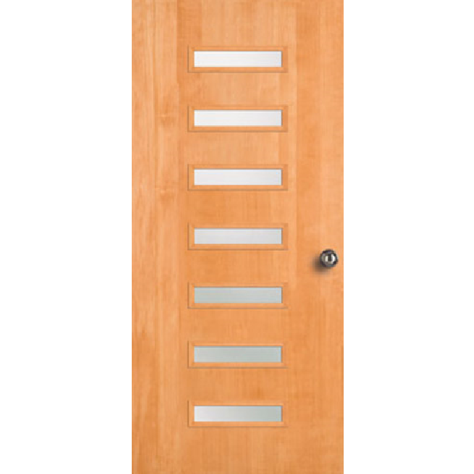 Slim Light - Exterior Modern Mid Century Solid Unfinished Doug Fir Wood Door