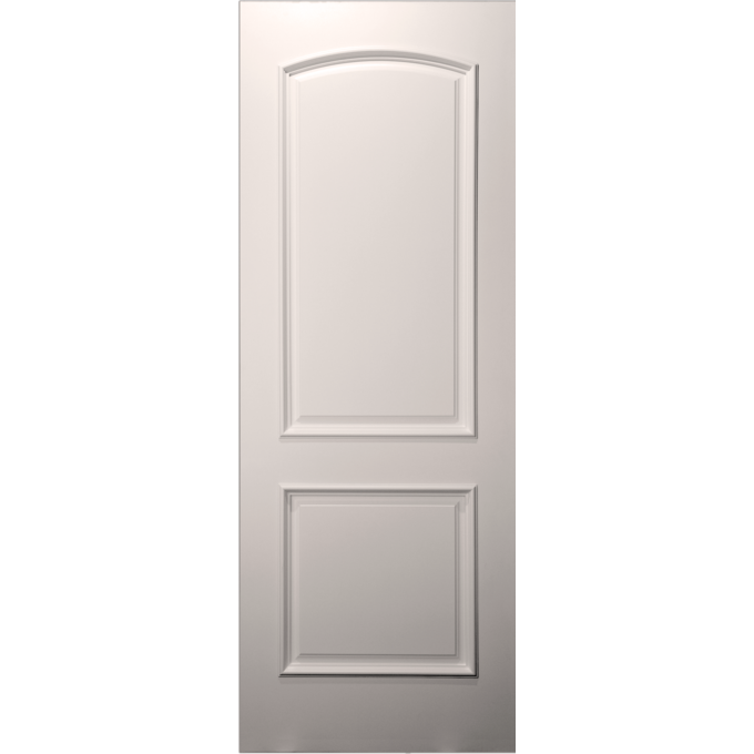 Paint Grade 20-Min Fire Rated 2-Panel Arch Top Primed Hotel Door