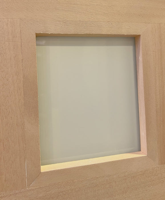 Dolce - Exterior Modern Mahogany Handcrafted Wood & White Laminated Glass Entry Solid Front Door