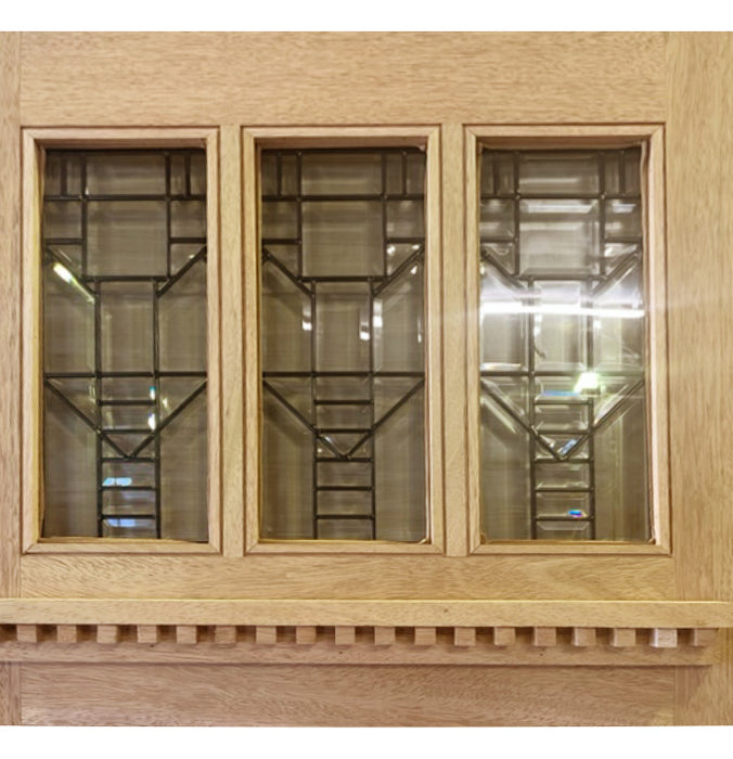 MODEL AC 701 B - Modern Mahogany Wood Entry Solid Door
