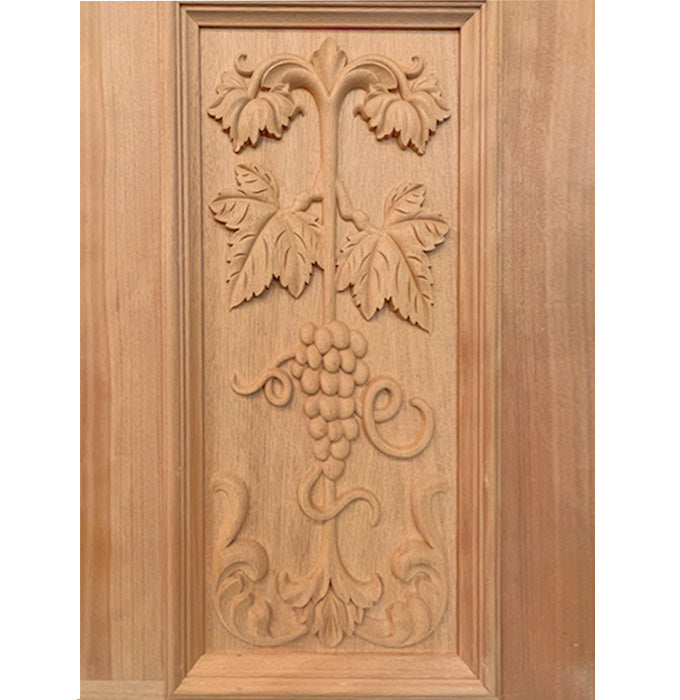 Vino - Spanish Design with Decorative Carving Solid Mahogany Door