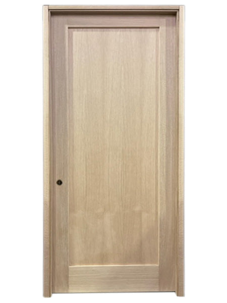 Interior 1-Panel Shaker White Oak Solid Core Stain Grade Modern Door