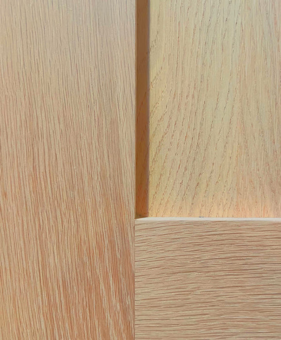 Interior 1-Panel Shaker White Oak Solid Core Stain Grade Modern Door