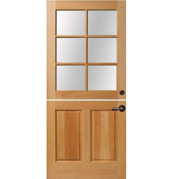 144 6-Lite Dutch Doug Fir Wood Entry Solid Door
