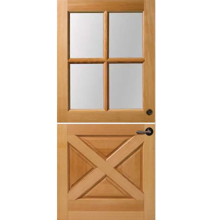 2035 4-Lite Dutch Doug Fir Wood Entry Solid Door