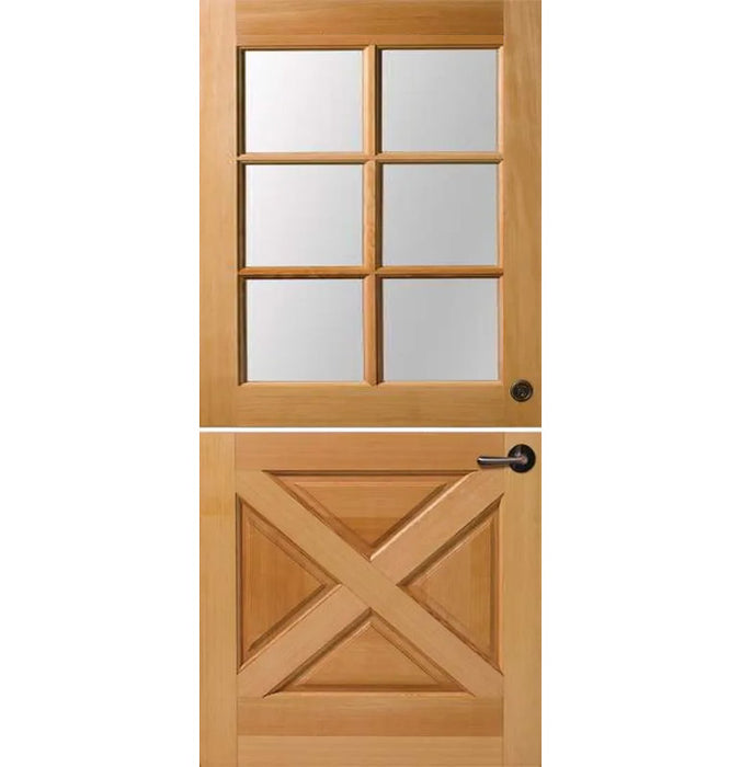 2035 6-Lite Dutch Doug Fir Wood Entry Solid Door