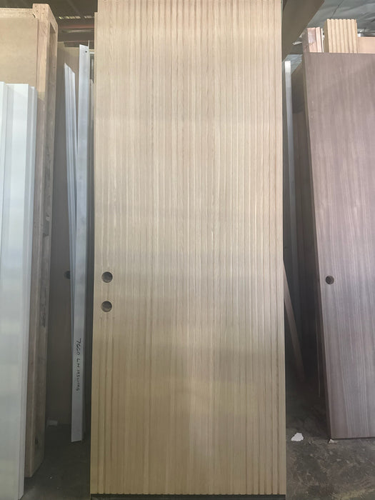 DaVinci - Exterior Modern White Oak Wood Entry Solid Front Door