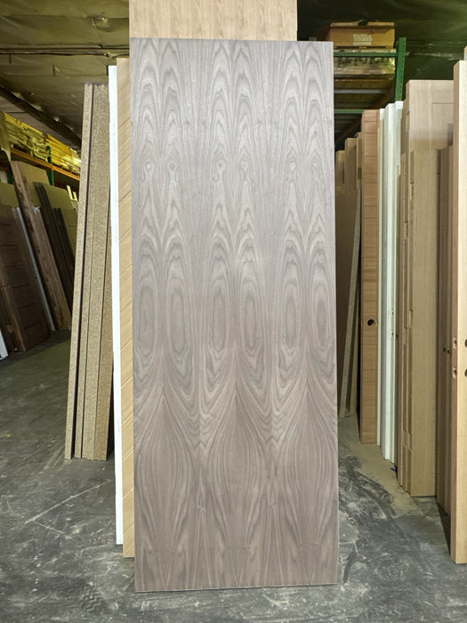 Flush Clear Finish Plain Sliced Black Walnut Commercial Fire Rated Door