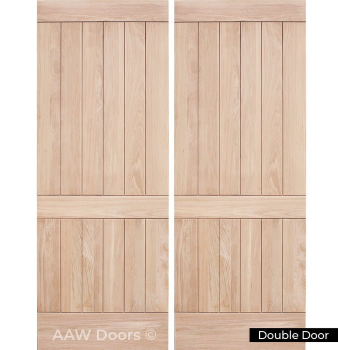 Segovia - Exterior Modern White Oak Wood Entry Solid Front Door