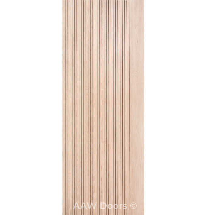 Pisa - Exterior Modern White Oak Wood Entry Solid Front Door — Lux