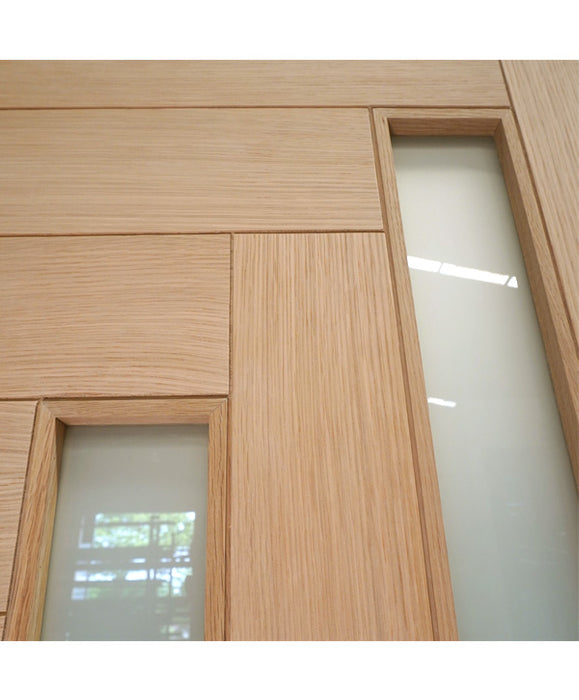 Adelante - Modern White Oak Wood Entry Solid Door