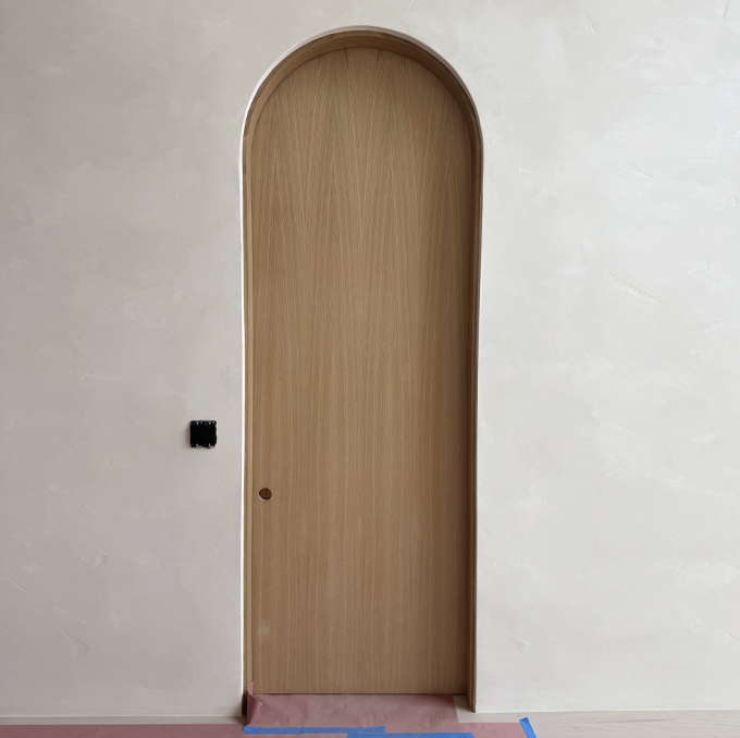 Espania - Interior Modern White Oak Wood Solid Full Arch Door