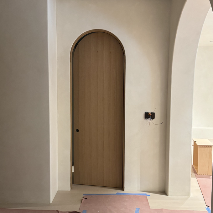 Espania - Interior Modern White Oak Wood Solid Full Arch Door