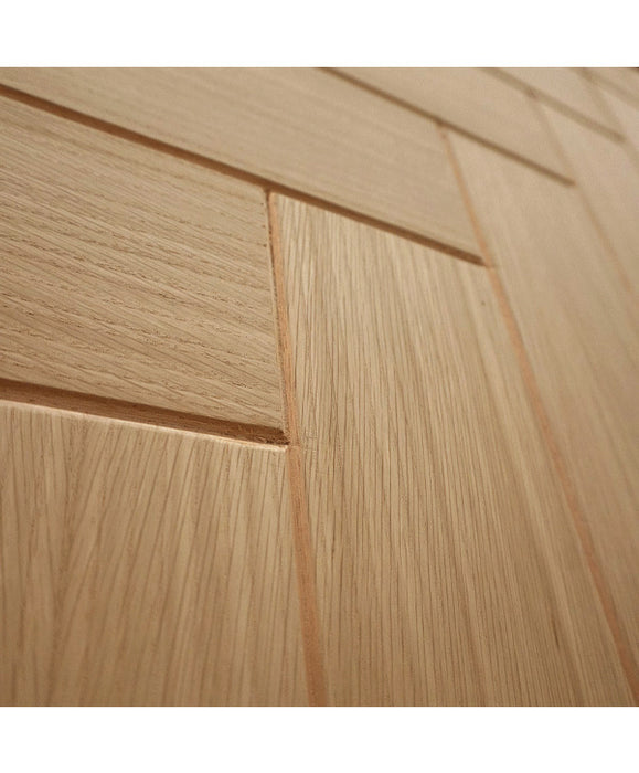 Evolve - Modern White Oak Wood Exterior Solid Door