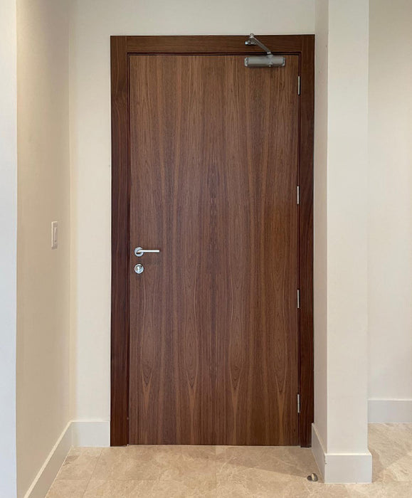 Interior Flush Rift Cut Walnut Solid Core Stain Grade Modern Door