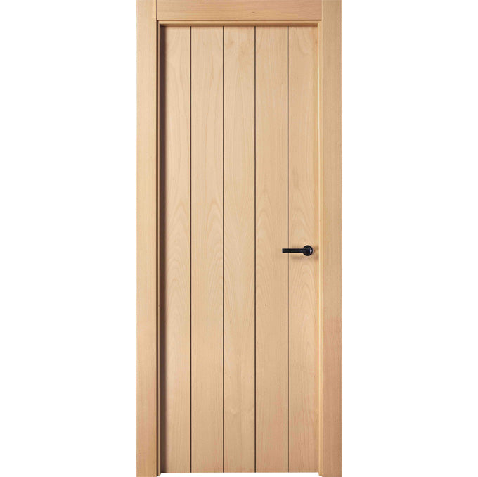 Largo - Modern White Oak Wood Interior Solid Door with Vertical Planks