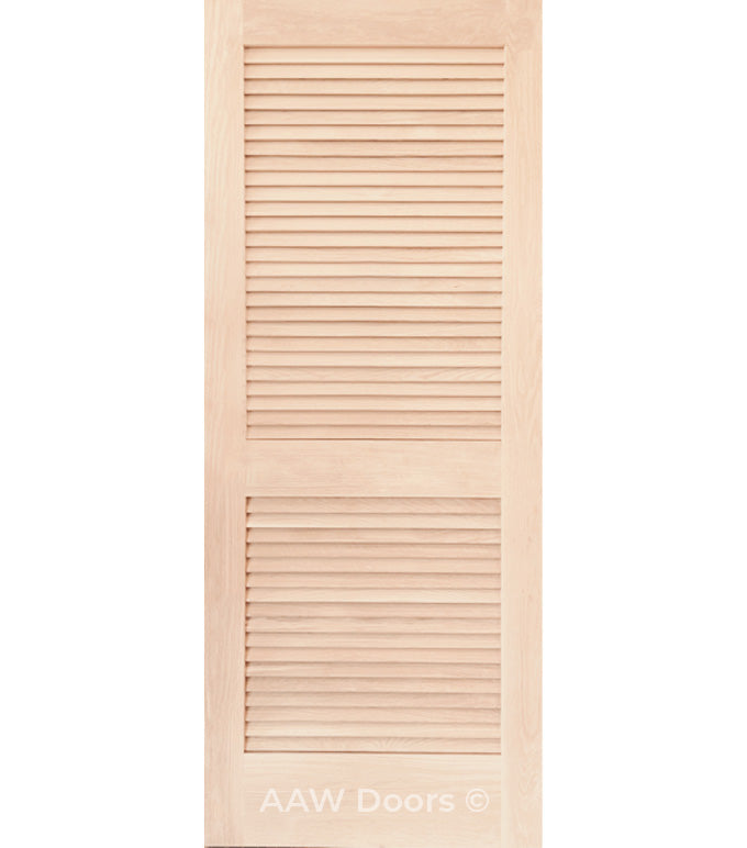 Louver White Oak Door Fully Vented — Lux Doors