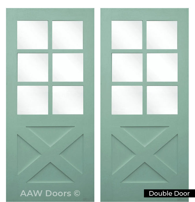 PU-11 Contemporary Fiberglass in Kiwi Green Entry Door