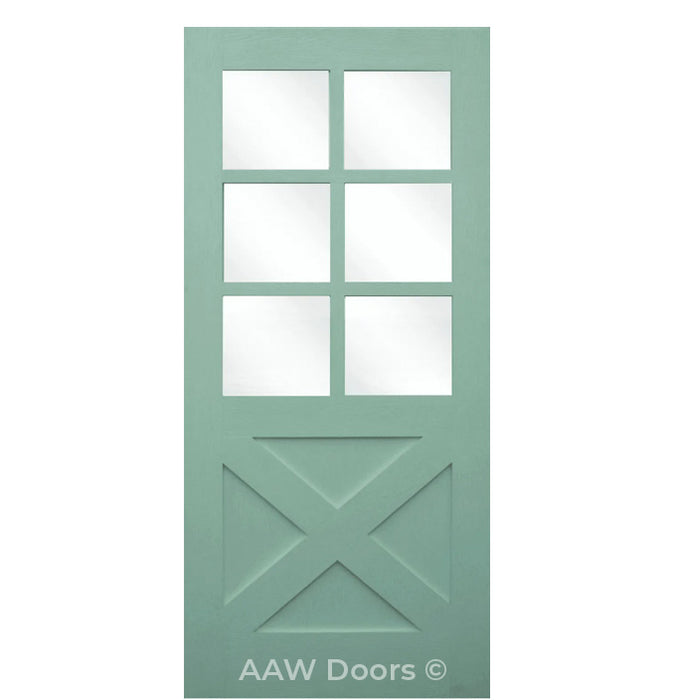 PU-11 Contemporary Fiberglass in Kiwi Green Entry Door