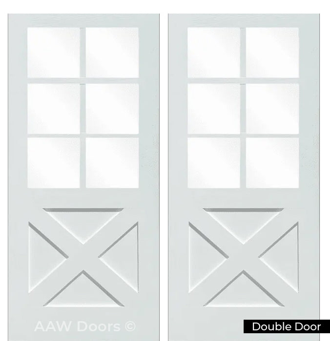 PU-11 Contemporary Fiberglass in White Entry Door