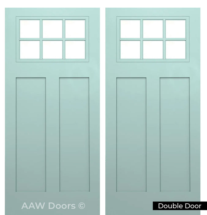 PU-13 Contemporary Fiberglass in Green Entry Door