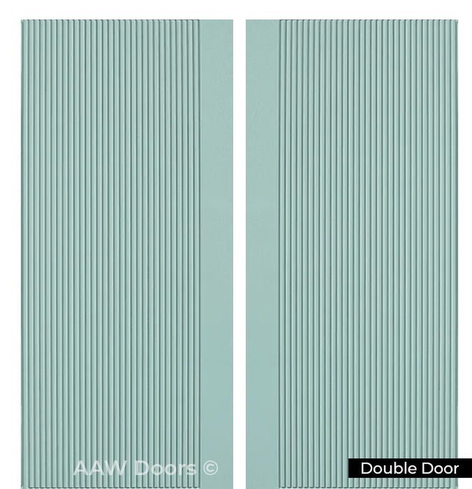 PU-14 Green Traditional Fiberglass Entry Door