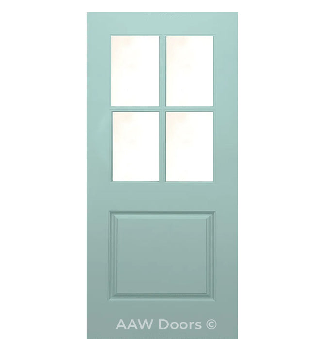 PU-16 Contemporary Fiberglass in Green Entry Door