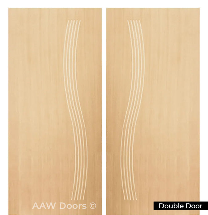 PU-33 Fiberglass with White Oak Entry Door