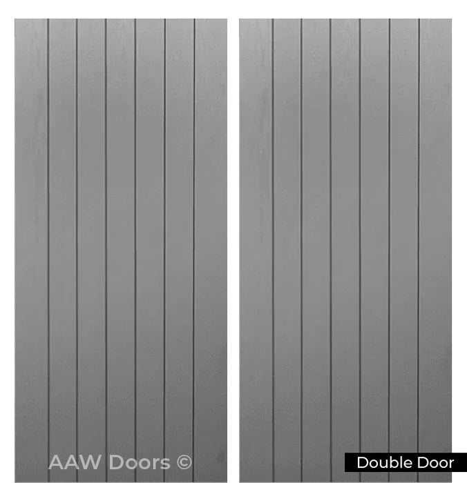 PU-6 Contemporary Fiberglass in Gray Smoke Entry Door