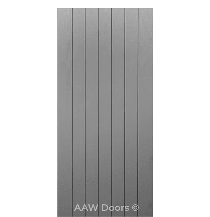 PU-6 Contemporary Fiberglass in Gray Smoke Entry Door