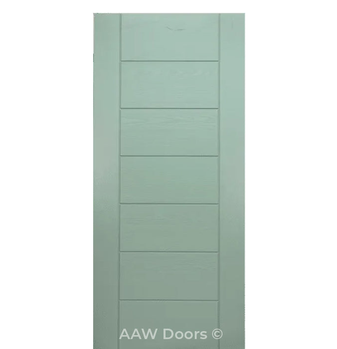 PU-7 Contemporary Fiberglass in Green Entry Door