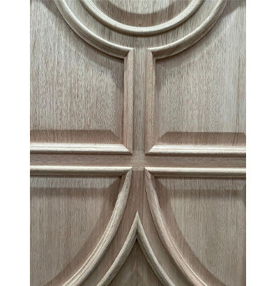 Aresto – Custom Modern Transitional Artistic Mahogany Wood Double Doors with Raised Panel and Raised Molding