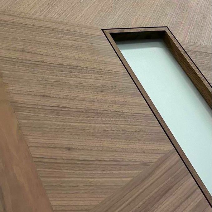 Zara - 3-Lite Interior Modern Walnut Stain Grade Door