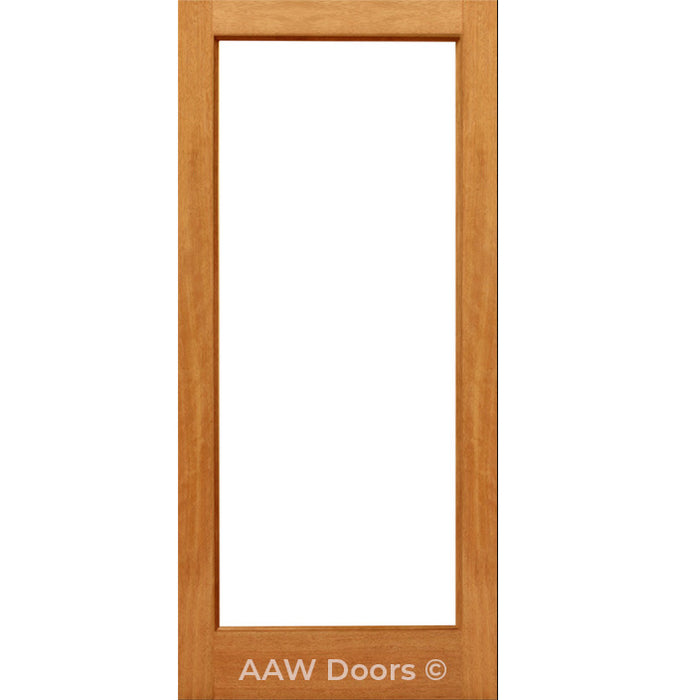 MAH 1/1 Dual Clear Mahogany Wood French Patio Door
