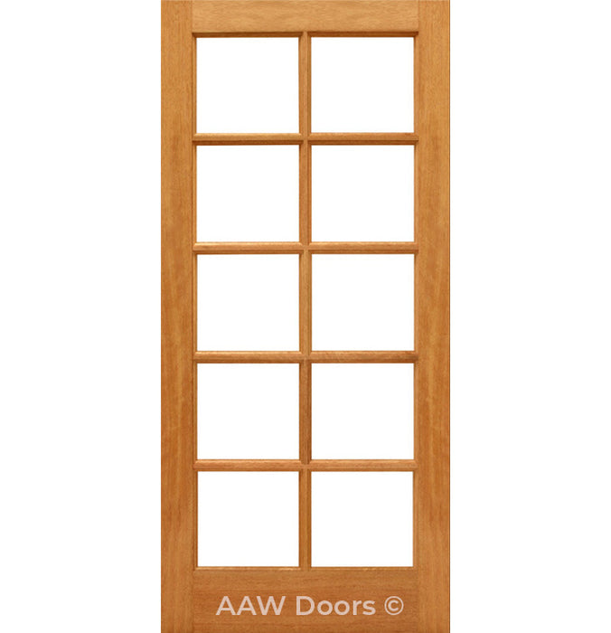 MAH 10/5 Dual Clear Mahogany French Patio Door