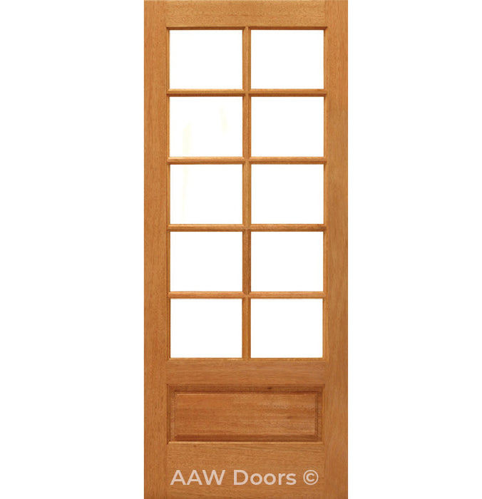 MAH 10/5 P/B Dual True Divided Mahogany French Patio Door