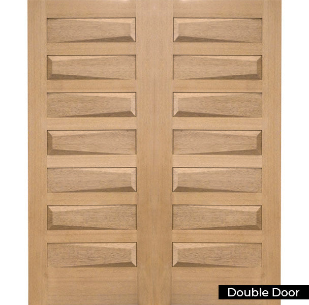 Matrix 3D Door - Exterior Modern Mahogany Door