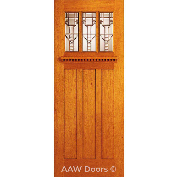 MODEL AC 701 B - Modern Mahogany Wood Entry Solid Door