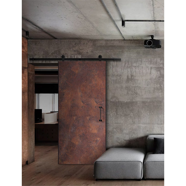 Modern Wood Series - Red Rust Barn Door
