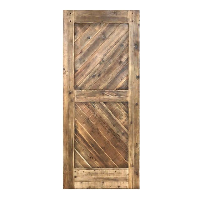 Reclaimed Wood Series - Pine Two-Panel Barn Door