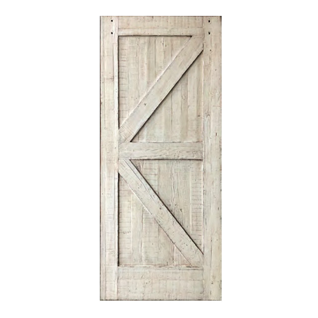 Reclaimed Wood Series - Rustic White K-Brace Barn Door