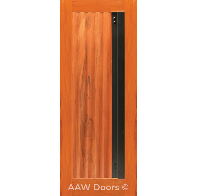 Retro 18 - Modern Mahogany Wood Entry Solid Door