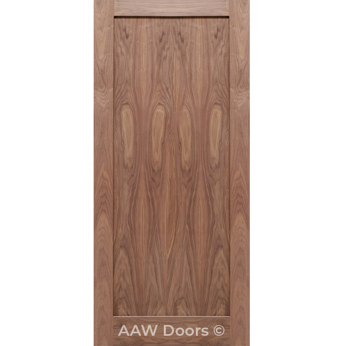 SH 13 - Walnut Modern 1-Panel Shaker Interior Door