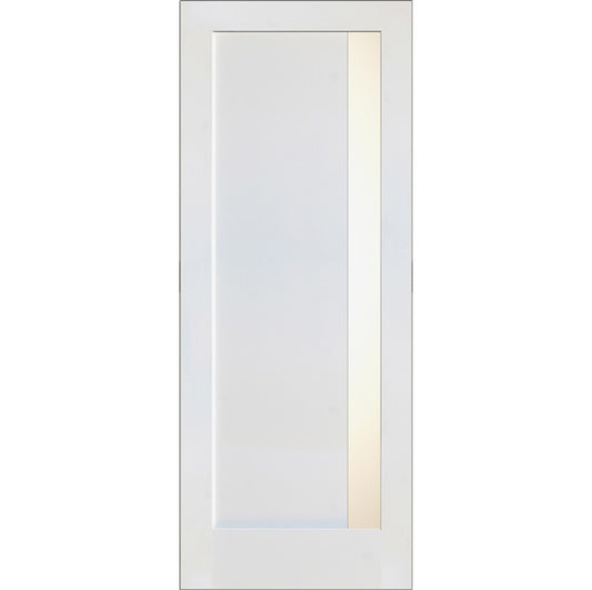 SH 15 Modern Interior White Laminate Glass Shaker Style Door
