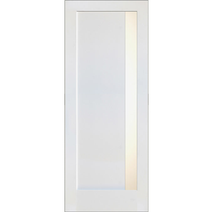 SH 15 Modern Interior White Laminate Glass Shaker Style Door