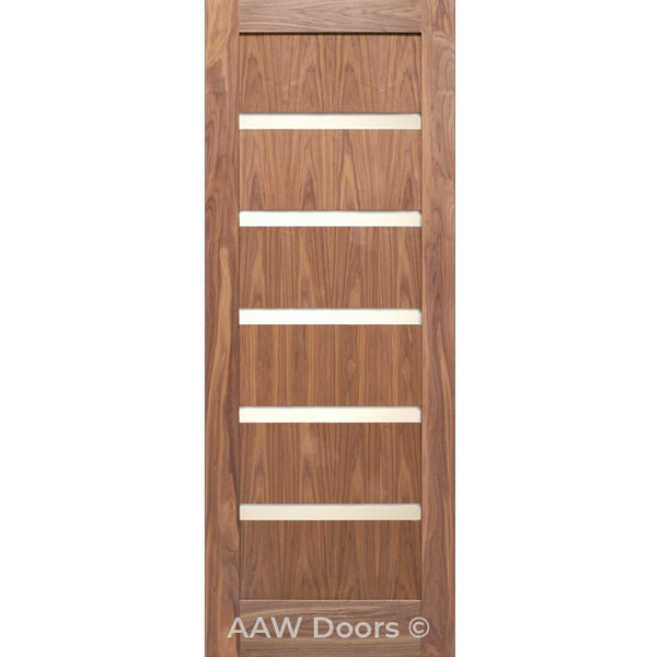 SH 16 - Interior Modern Walnut Solid Wood Door Shaker Style — Lux