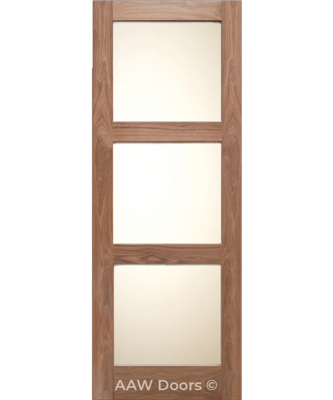 SH 19 - Interior Modern Walnut Solid Wood Door Shaker Style — Lux Doors