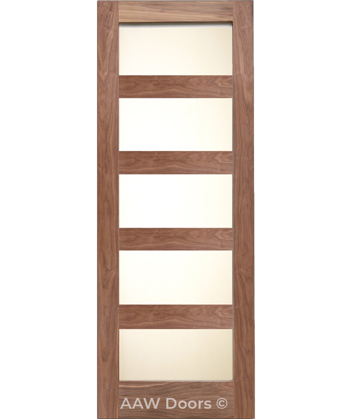 SH 20 - Interior Modern Walnut Solid Wood Door Shaker Style — Lux