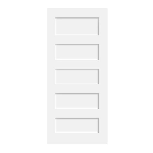 Shaker Series - Five Panel Painted Finish Barn Door